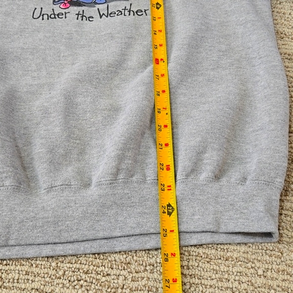 Vintage Disney Store Eeyore Sweatshirt Sz. Med. "Under the Weather" Comfy Soft - Picture 9 of 14